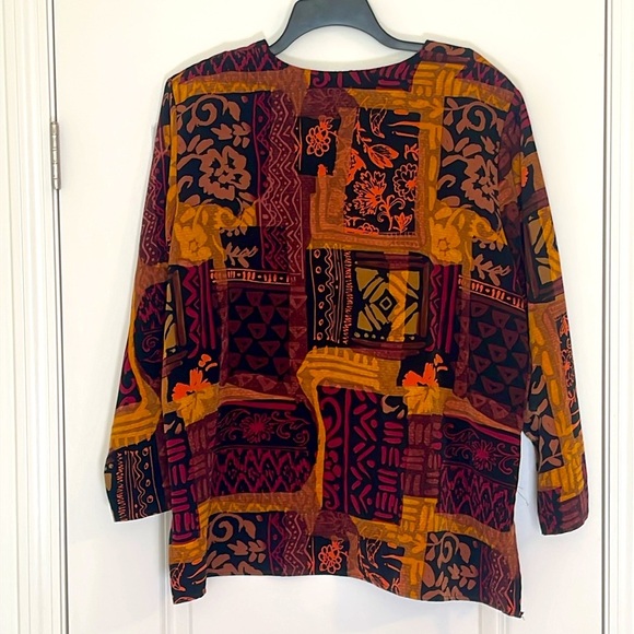 Vintage Maggie Barnes Petites Button Down Shirt w/ Shoulder Pads Size 1XP - Picture 2 of 5